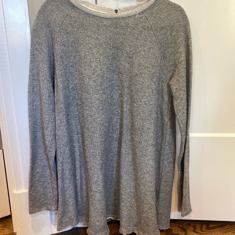 Gray sweater dress